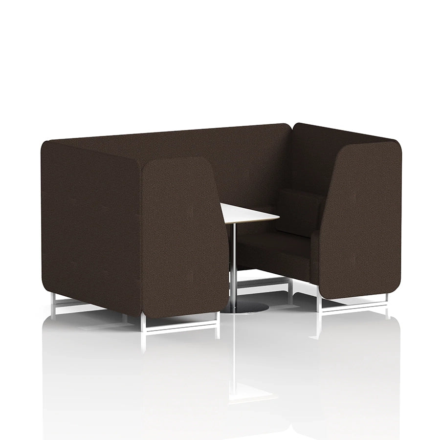 Brixworth Booth in Single Tone - 4 Seater with White Table