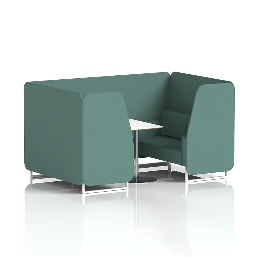Brixworth Booth in Single Tone - 4 Seater with White Table