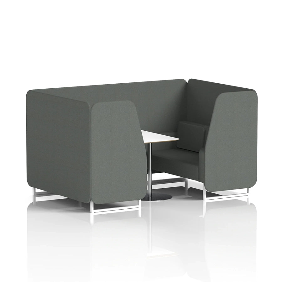 Brixworth Booth in Single Tone - 4 Seater with White Table