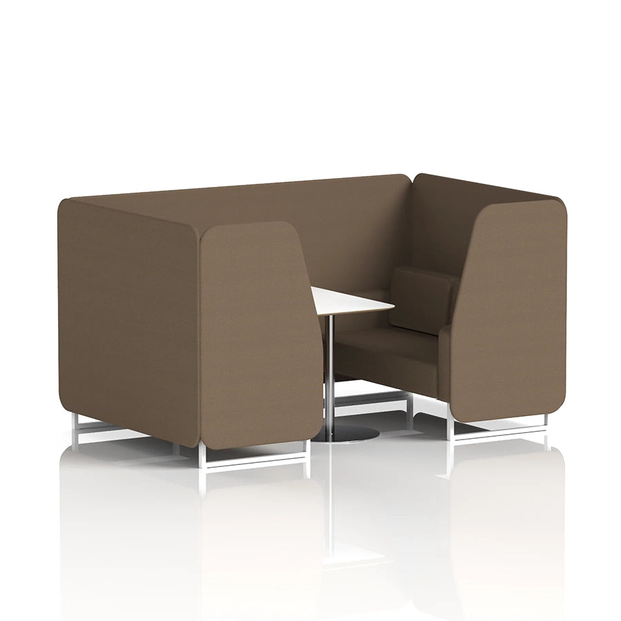 Brixworth Booth in Single Tone - 4 Seater with White Table