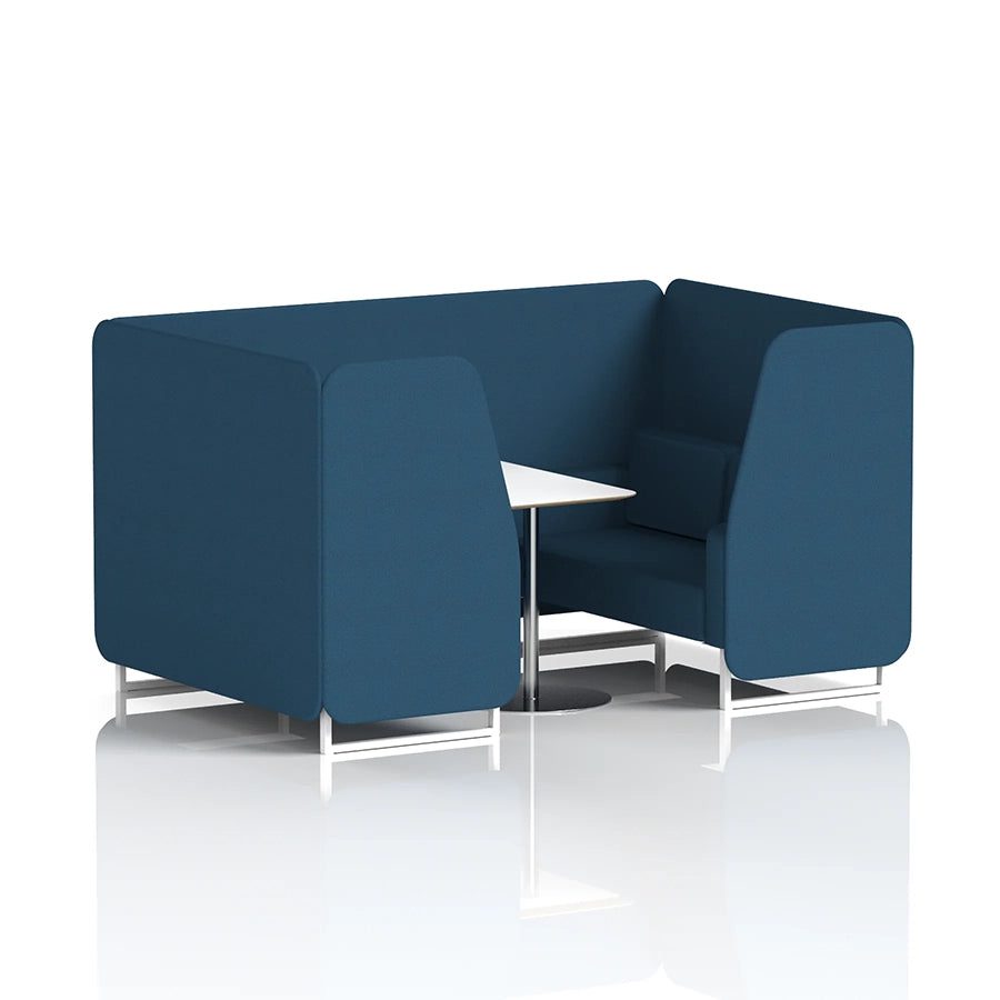 Brixworth Booth in Single Tone - 4 Seater with White Table