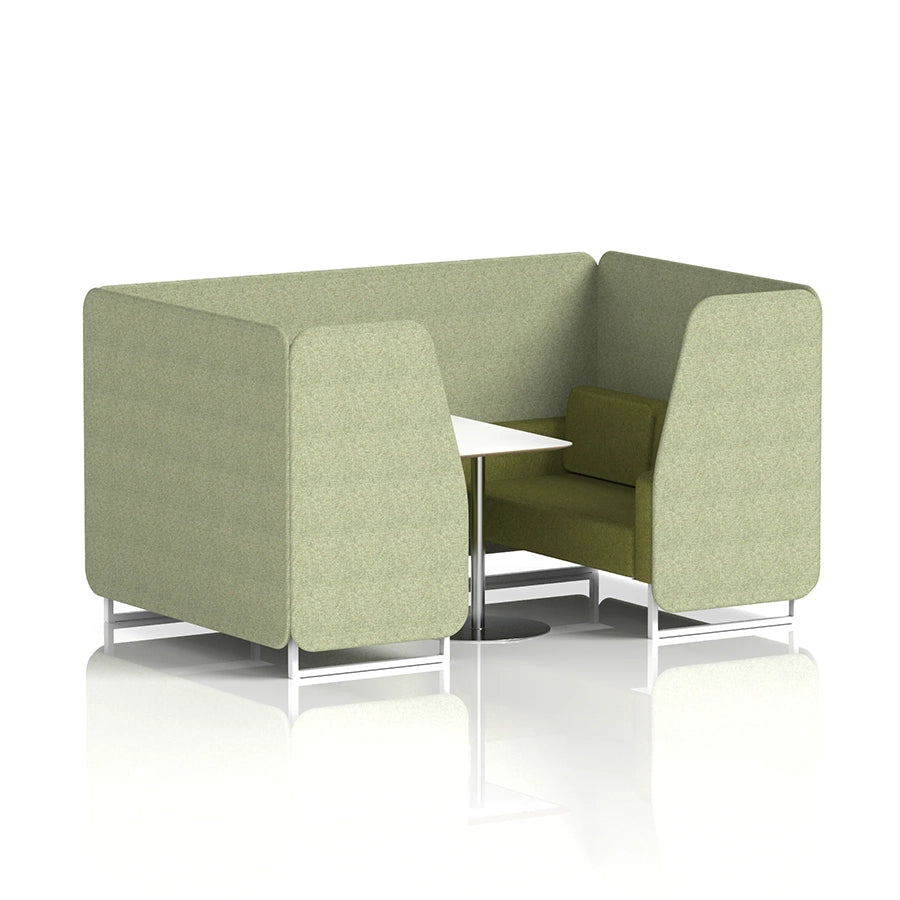 Brixworth Booth in Two Tone - 4 Seater with White Table