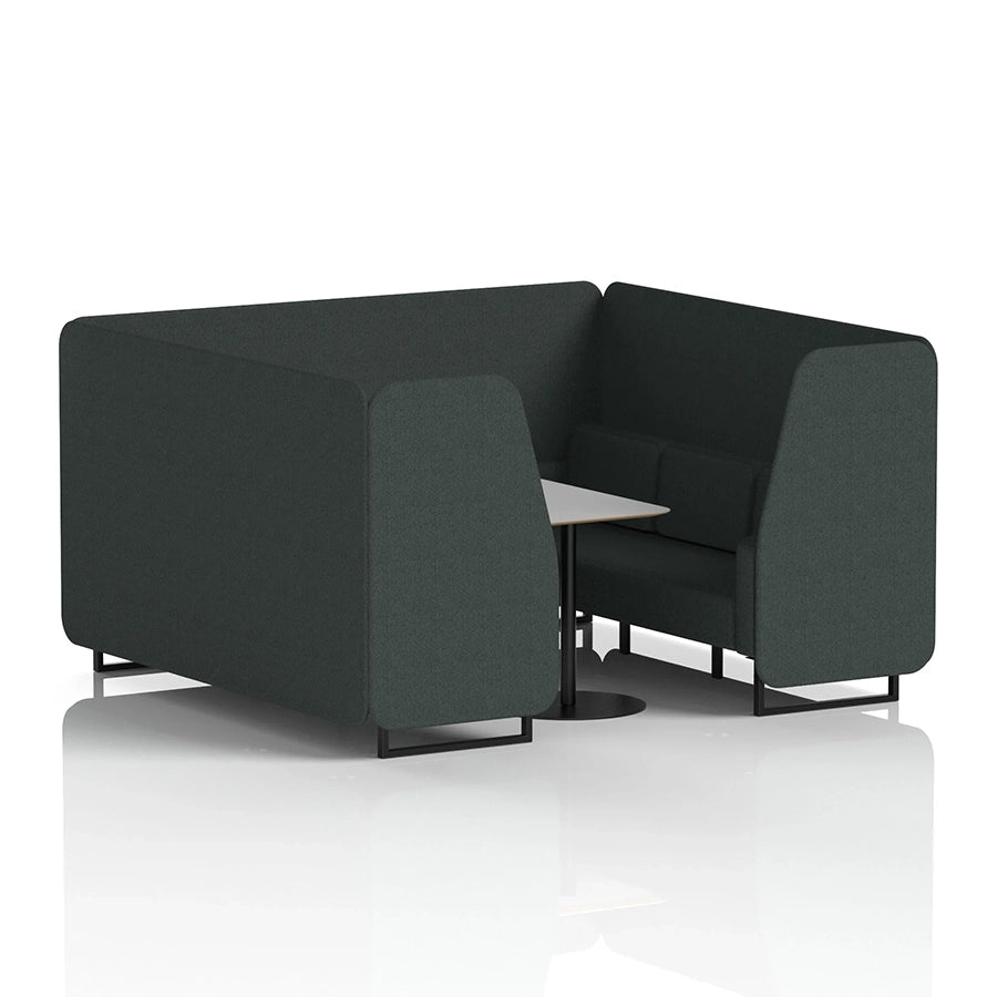 Brixworth Booth in Single Tone - 6 Seater with Grey Table