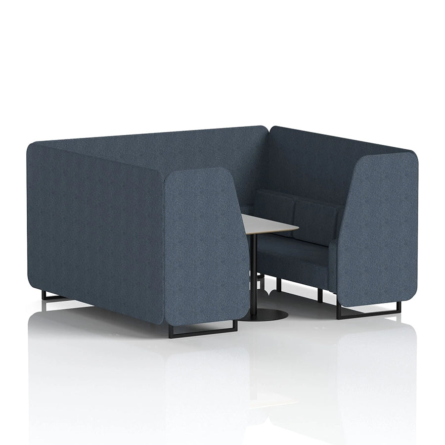 Brixworth Booth in Single Tone - 6 Seater with Grey Table