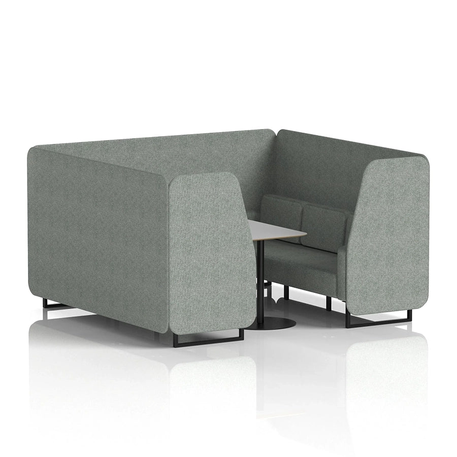 Brixworth Booth in Single Tone - 6 Seater with Grey Table