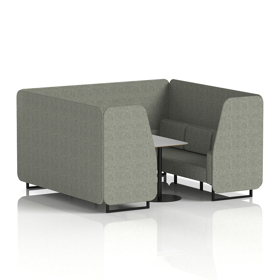 Brixworth Booth in Single Tone - 6 Seater with Grey Table