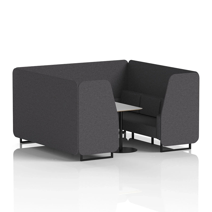 Brixworth Booth in Single Tone - 6 Seater with Grey Table