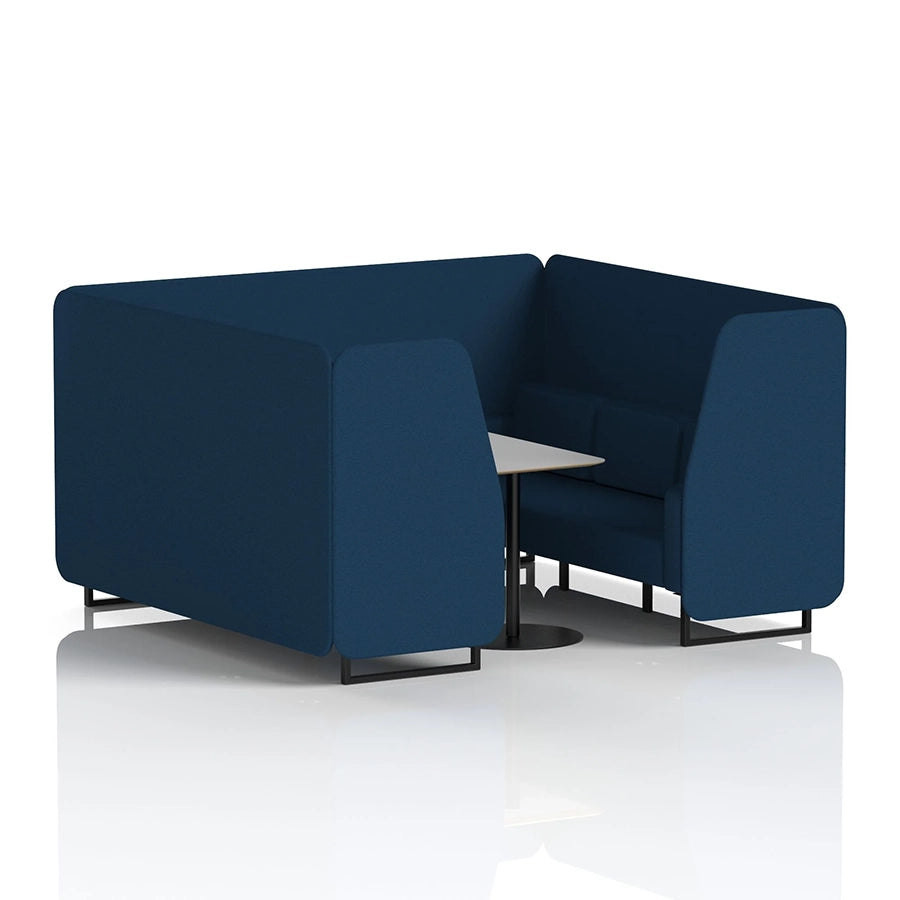 Brixworth Booth in Single Tone - 6 Seater with Grey Table