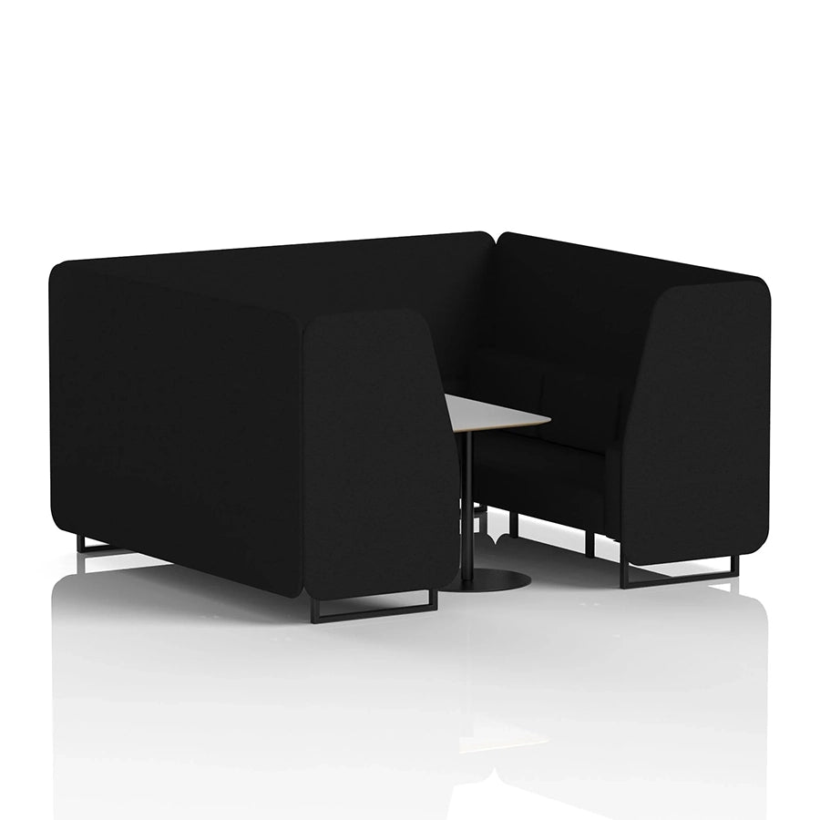 Brixworth Booth in Single Tone - 6 Seater with Grey Table