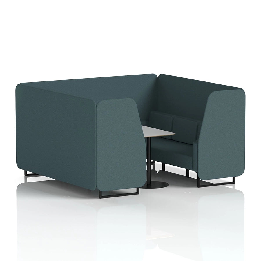 Brixworth Booth in Single Tone - 6 Seater with Grey Table