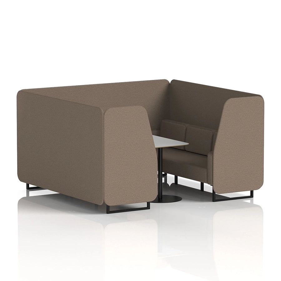Brixworth Booth in Single Tone - 6 Seater with Grey Table