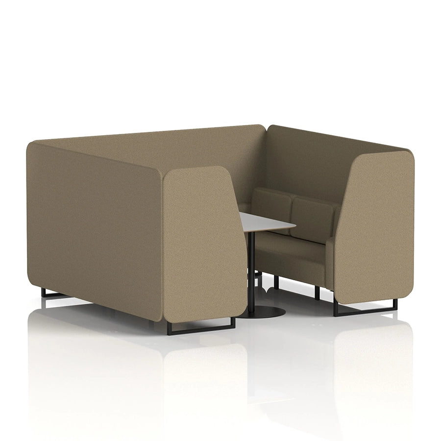 Brixworth Booth in Single Tone - 6 Seater with Grey Table