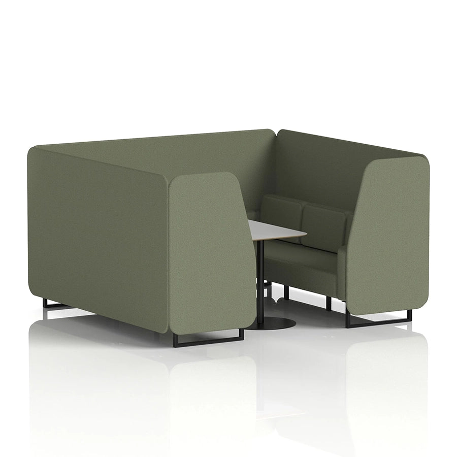 Brixworth Booth in Single Tone - 6 Seater with Grey Table
