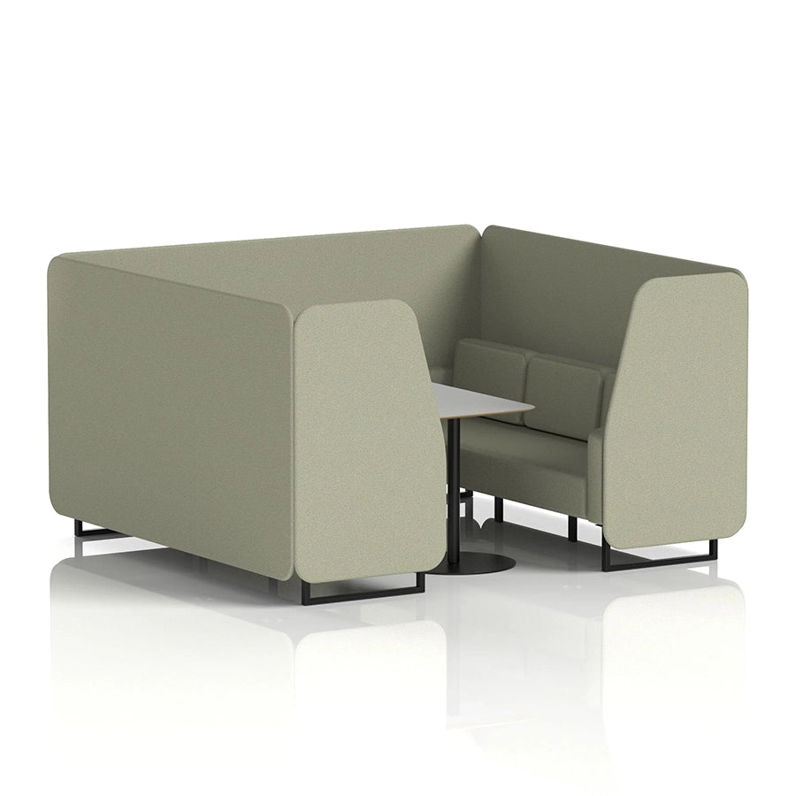 Brixworth Booth in Single Tone - 6 Seater with Grey Table