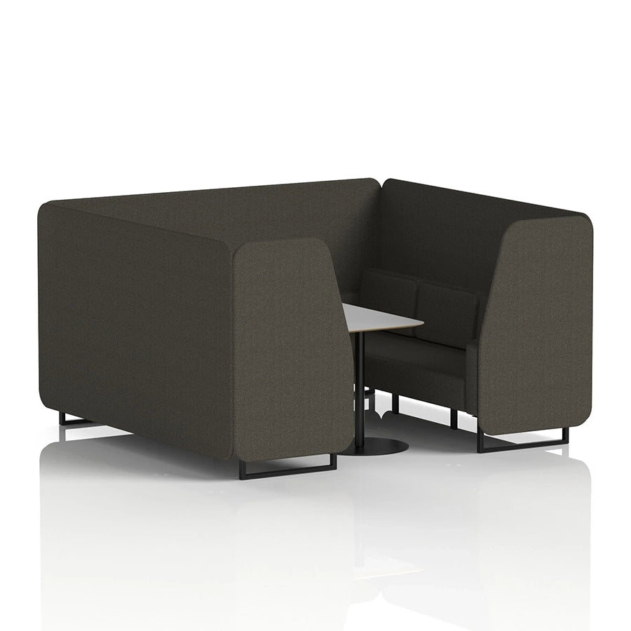 Brixworth Booth in Single Tone - 6 Seater with Grey Table