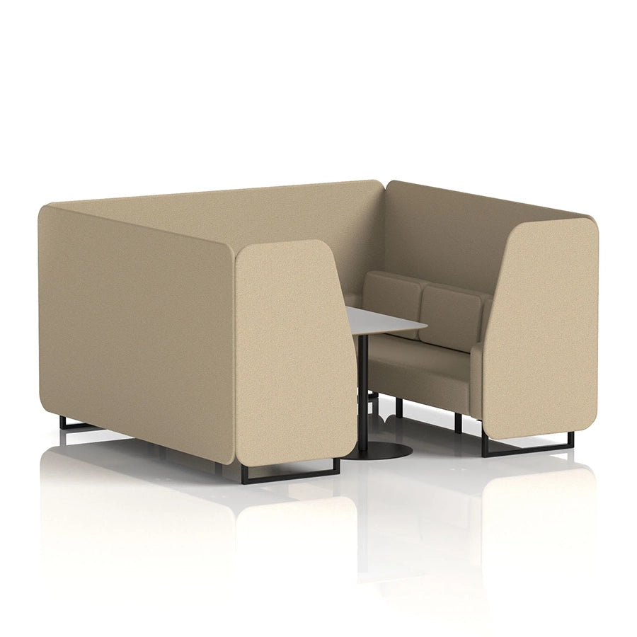Brixworth Booth in Single Tone - 6 Seater with Grey Table