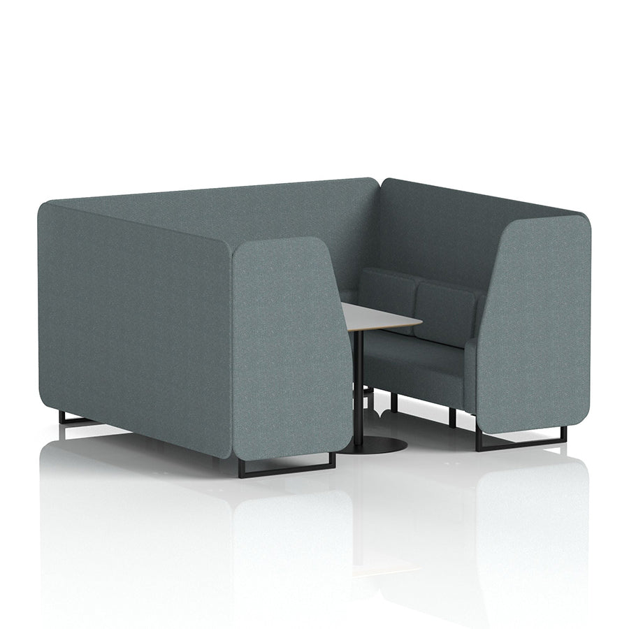Brixworth Booth in Single Tone - 6 Seater with Grey Table