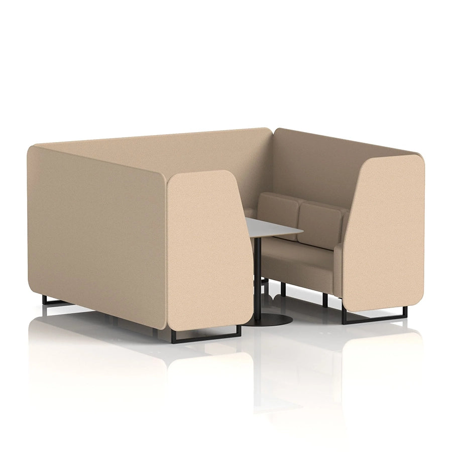 Brixworth Booth in Single Tone - 6 Seater with Grey Table