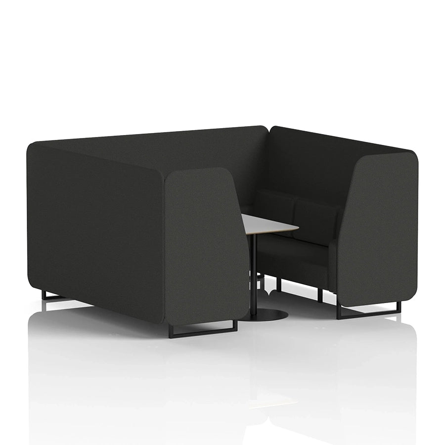 Brixworth Booth in Single Tone - 6 Seater with Grey Table