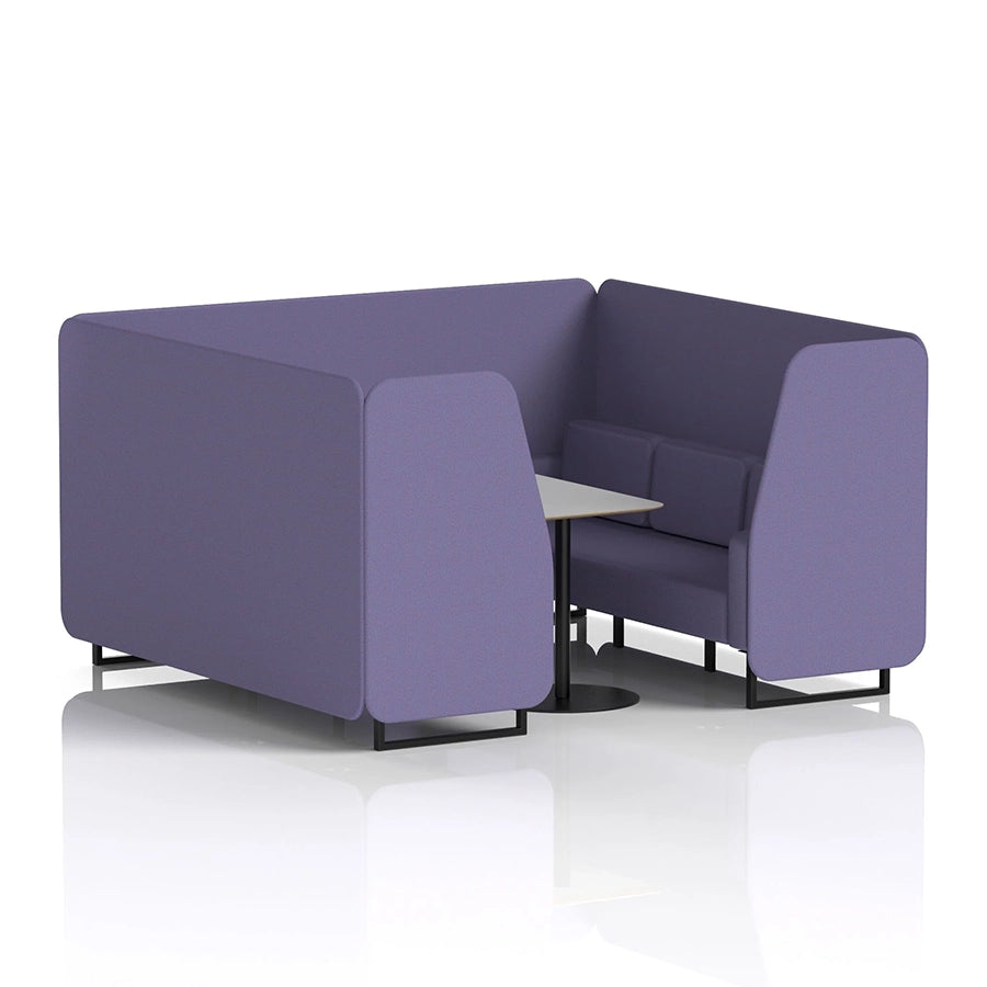 Brixworth Booth in Single Tone - 6 Seater with Grey Table