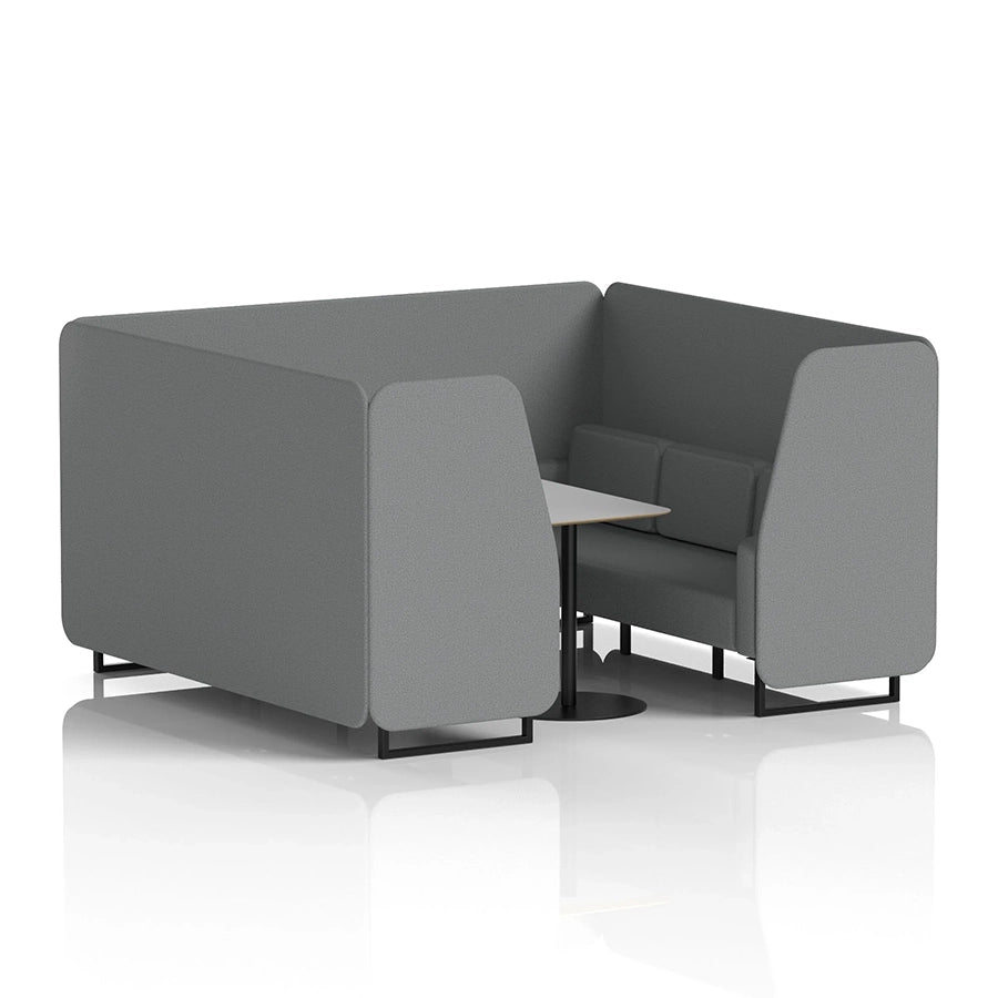 Brixworth Booth in Single Tone - 6 Seater with Grey Table