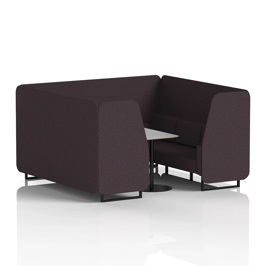 Brixworth Booth in Single Tone - 6 Seater with Grey Table