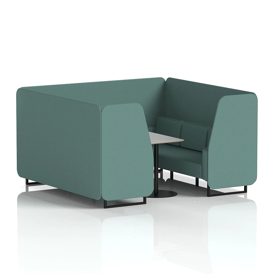Brixworth Booth in Single Tone - 6 Seater with Grey Table