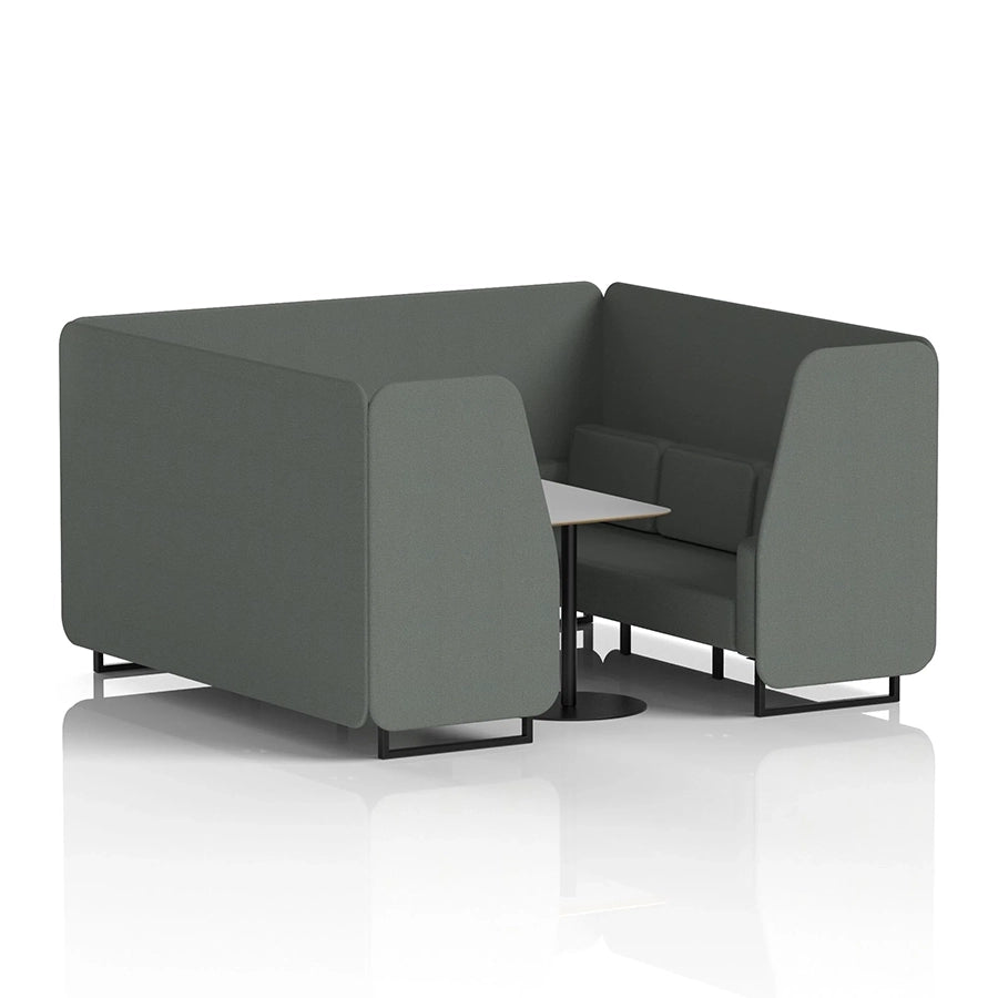 Brixworth Booth in Single Tone - 6 Seater with Grey Table