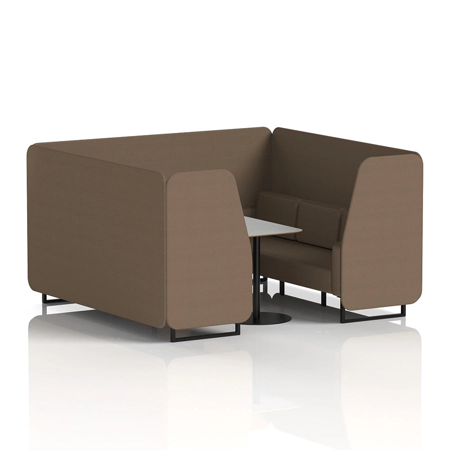 Brixworth Booth in Single Tone - 6 Seater with Grey Table