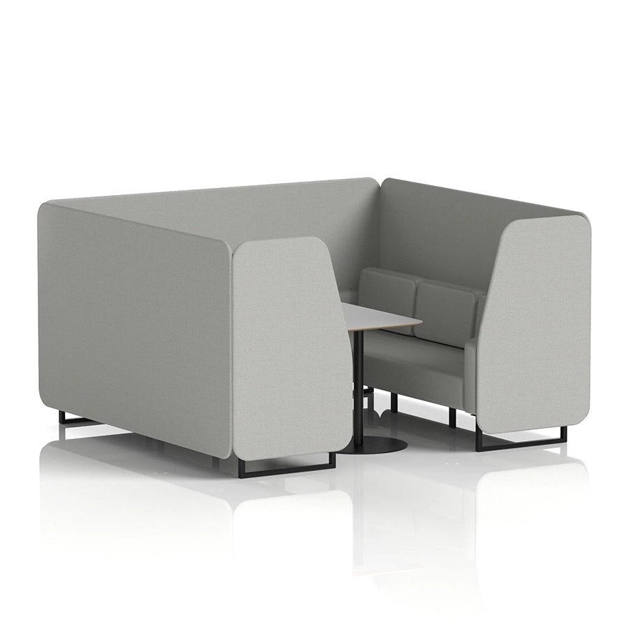 Brixworth Booth in Single Tone - 6 Seater with Grey Table