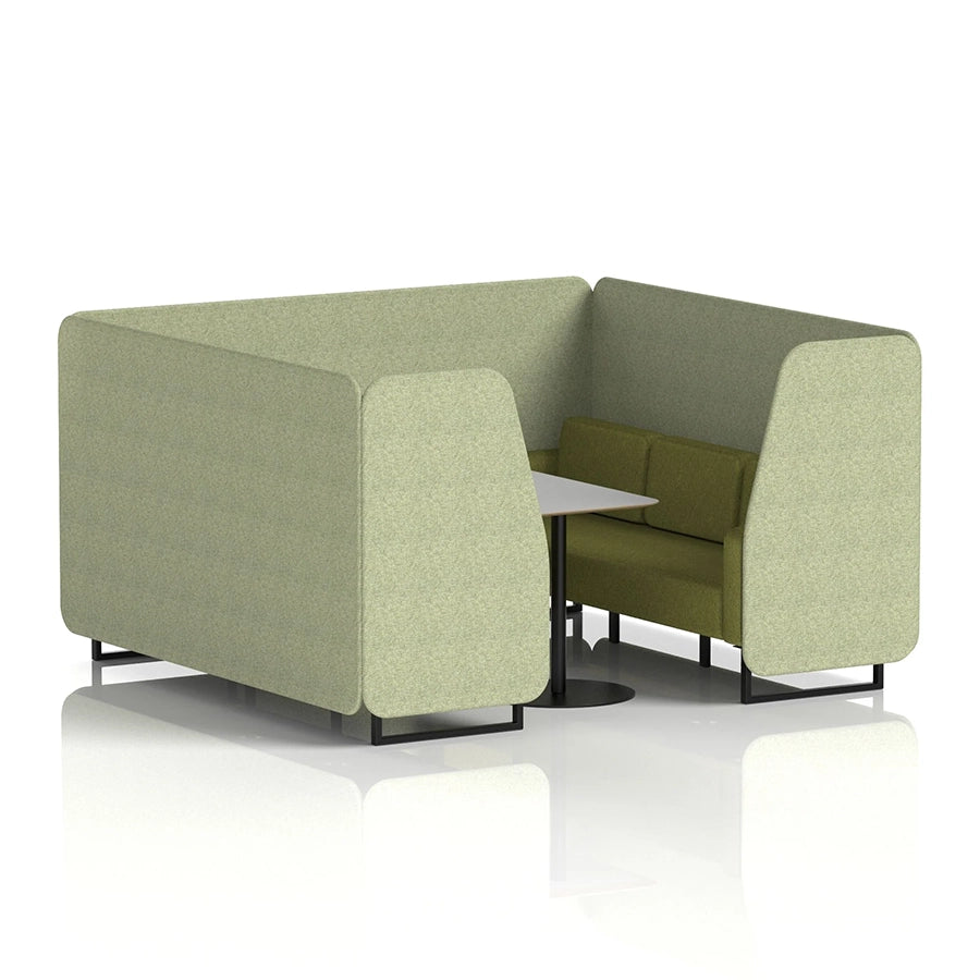 Brixworth Booth in Two Tone - 6 Seater with Grey Table