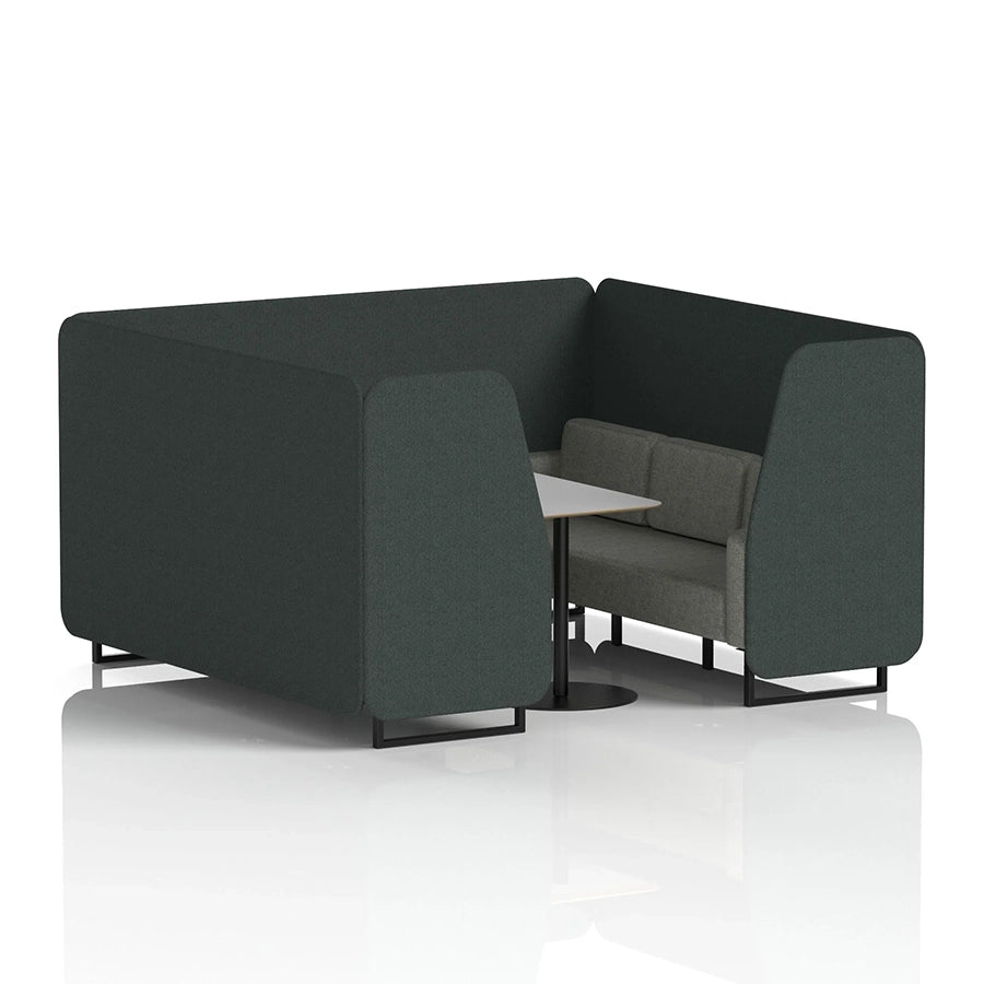 Brixworth Booth in Two Tone - 6 Seater with Grey Table
