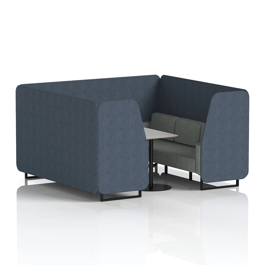 Brixworth Booth in Two Tone - 6 Seater with Grey Table