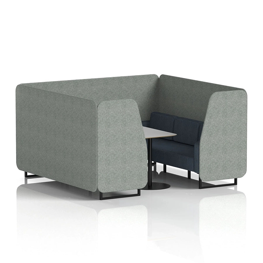 Brixworth Booth in Two Tone - 6 Seater with Grey Table