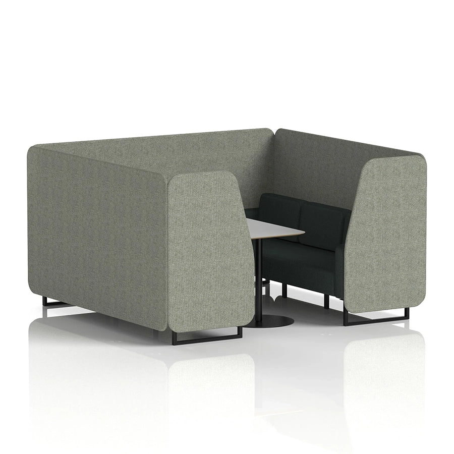 Brixworth Booth in Two Tone - 6 Seater with Grey Table