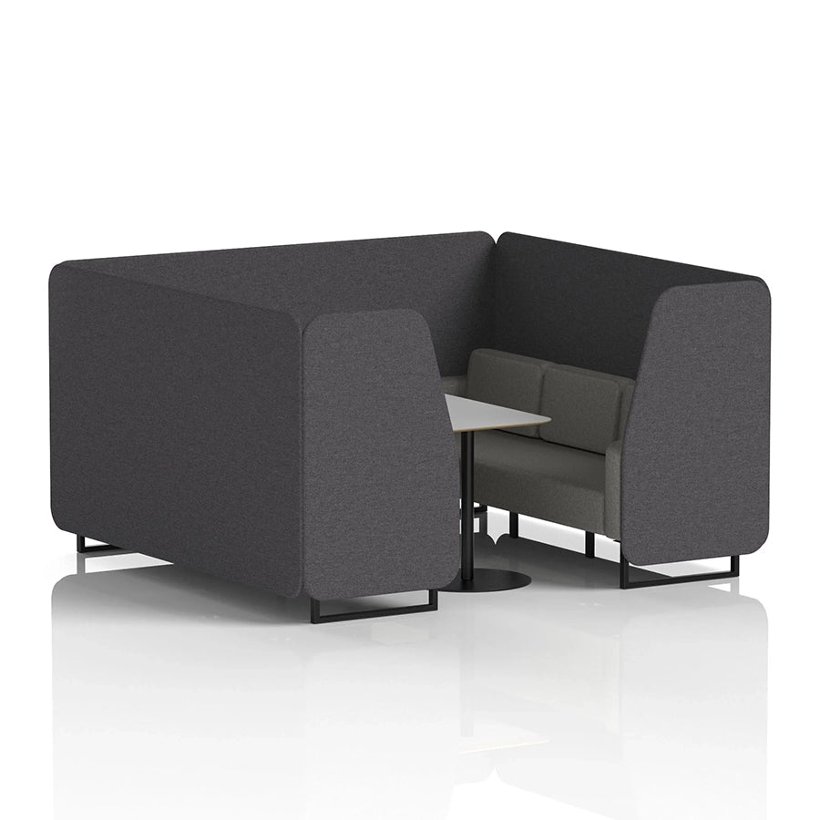 Brixworth Booth in Two Tone - 6 Seater with Grey Table