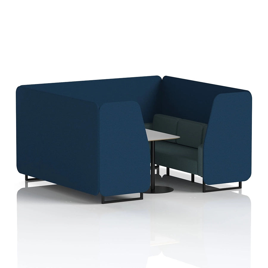 Brixworth Booth in Two Tone - 6 Seater with Grey Table