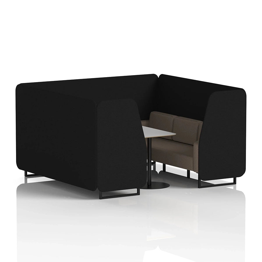 Brixworth Booth in Two Tone - 6 Seater with Grey Table