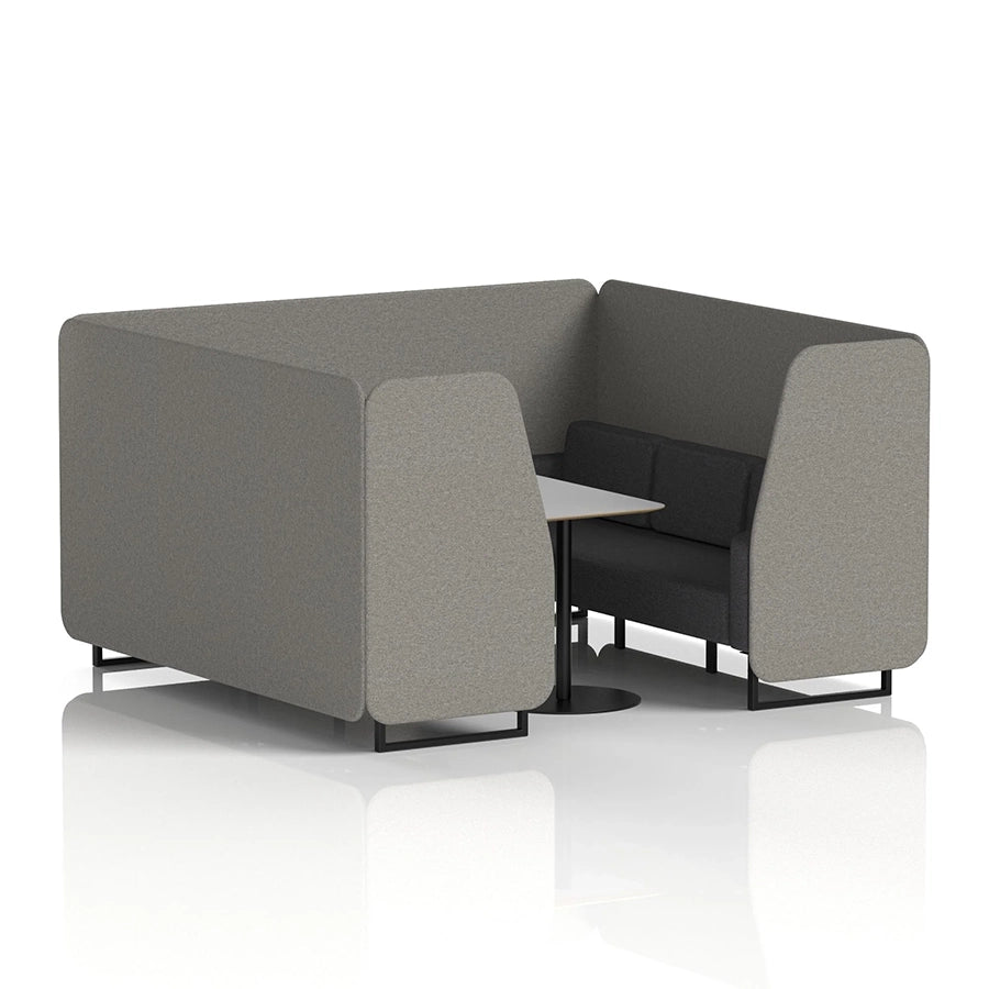 Brixworth Booth in Two Tone - 6 Seater with Grey Table