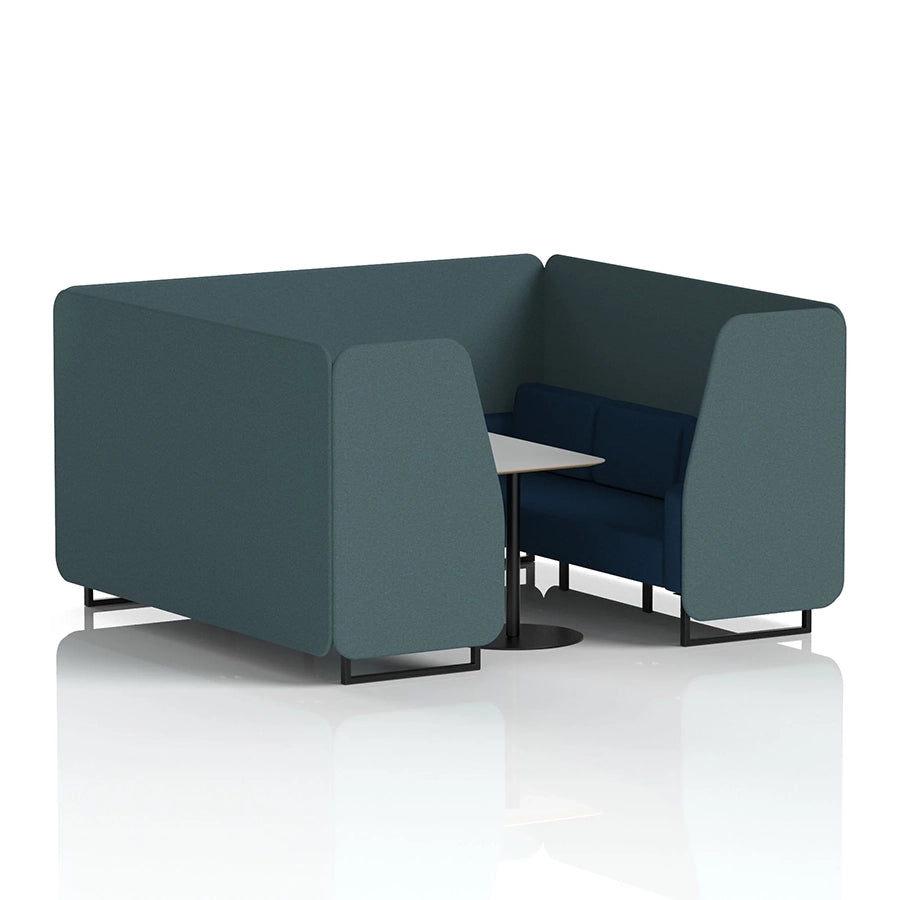 Brixworth Booth in Two Tone - 6 Seater with Grey Table