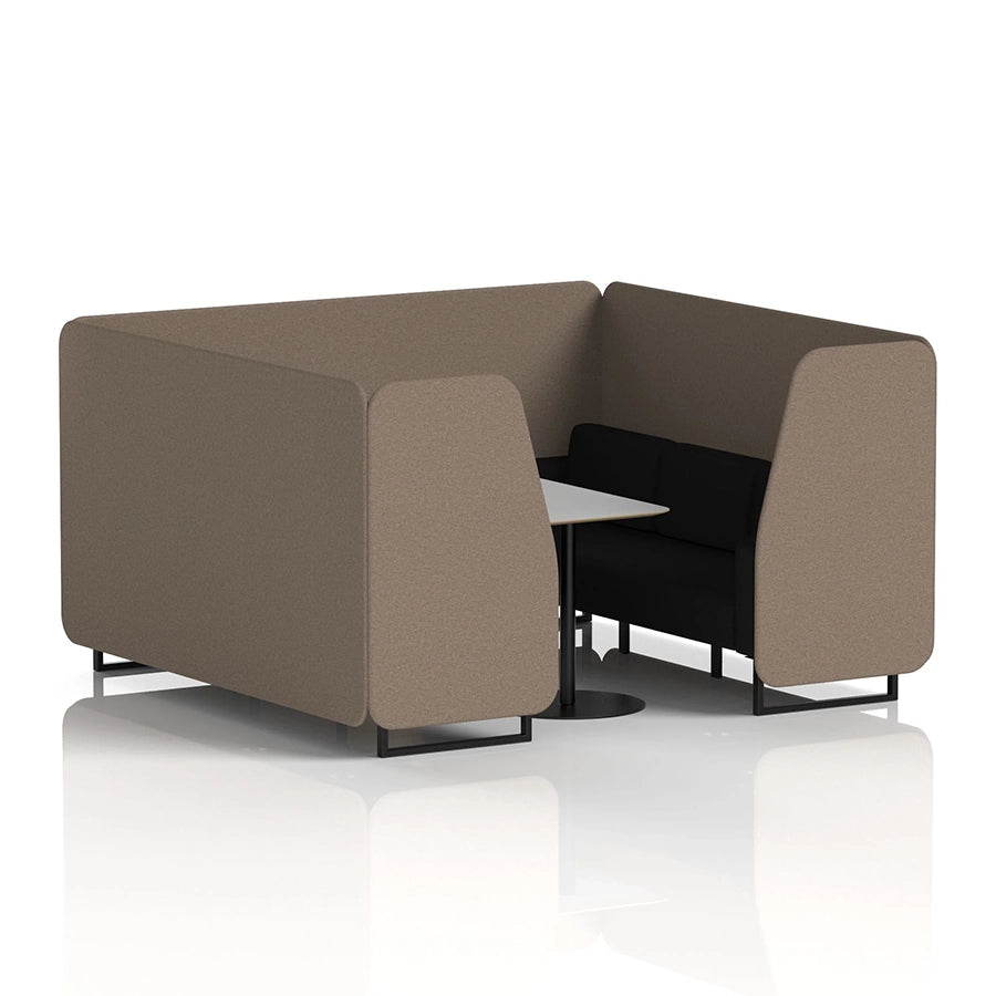 Brixworth Booth in Two Tone - 6 Seater with Grey Table