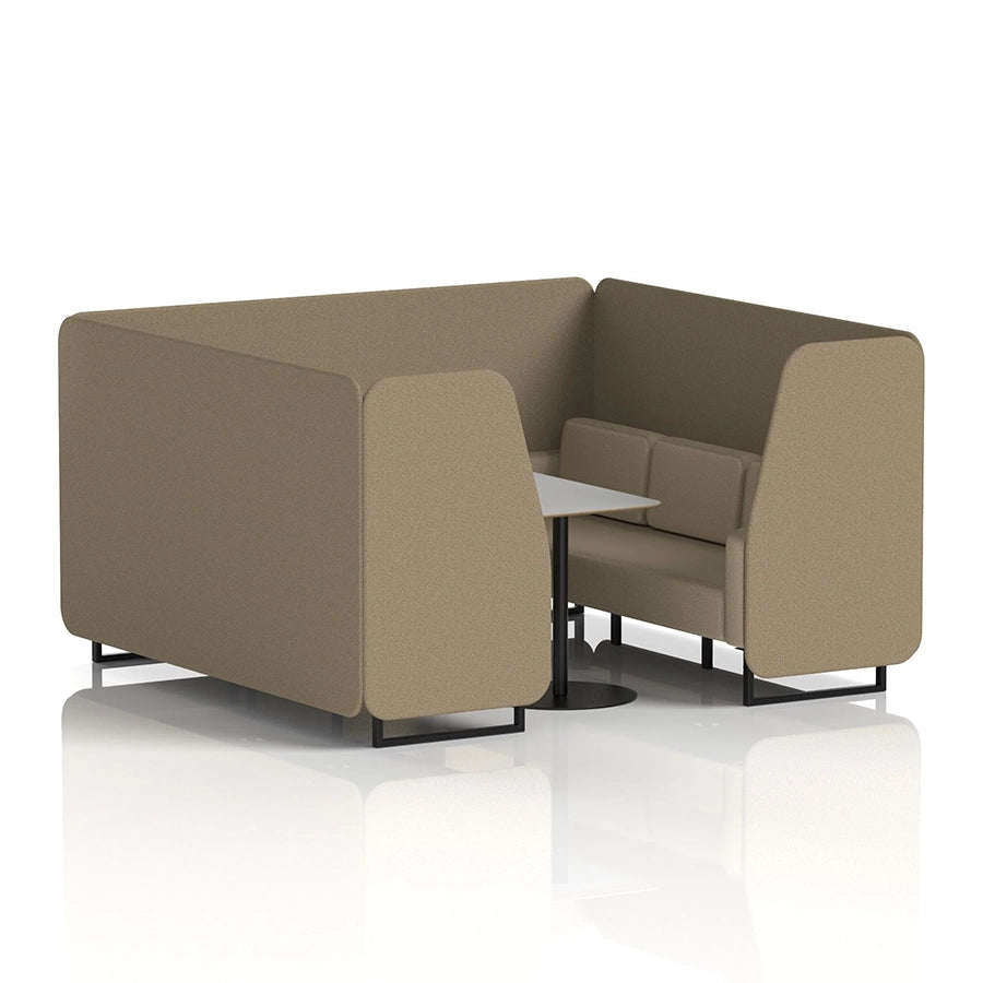 Brixworth Booth in Two Tone - 6 Seater with Grey Table