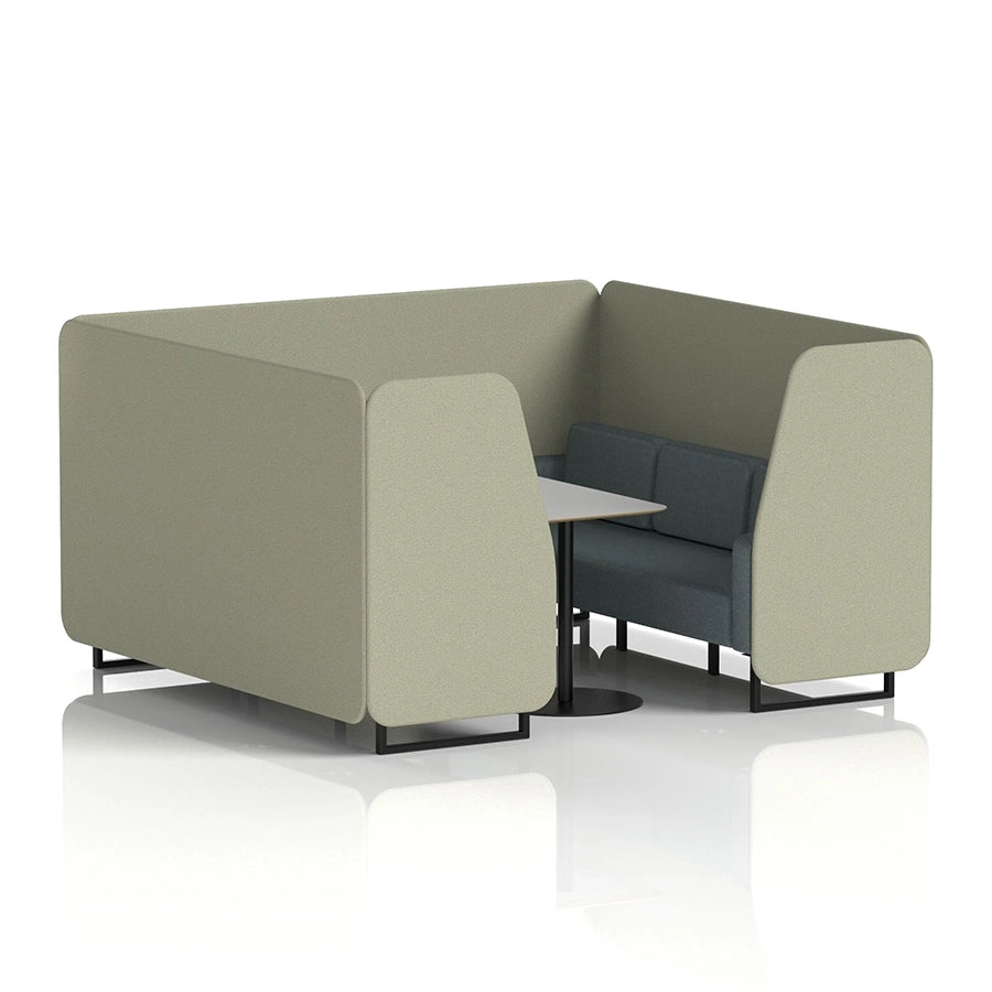 Brixworth Booth in Two Tone - 6 Seater with Grey Table