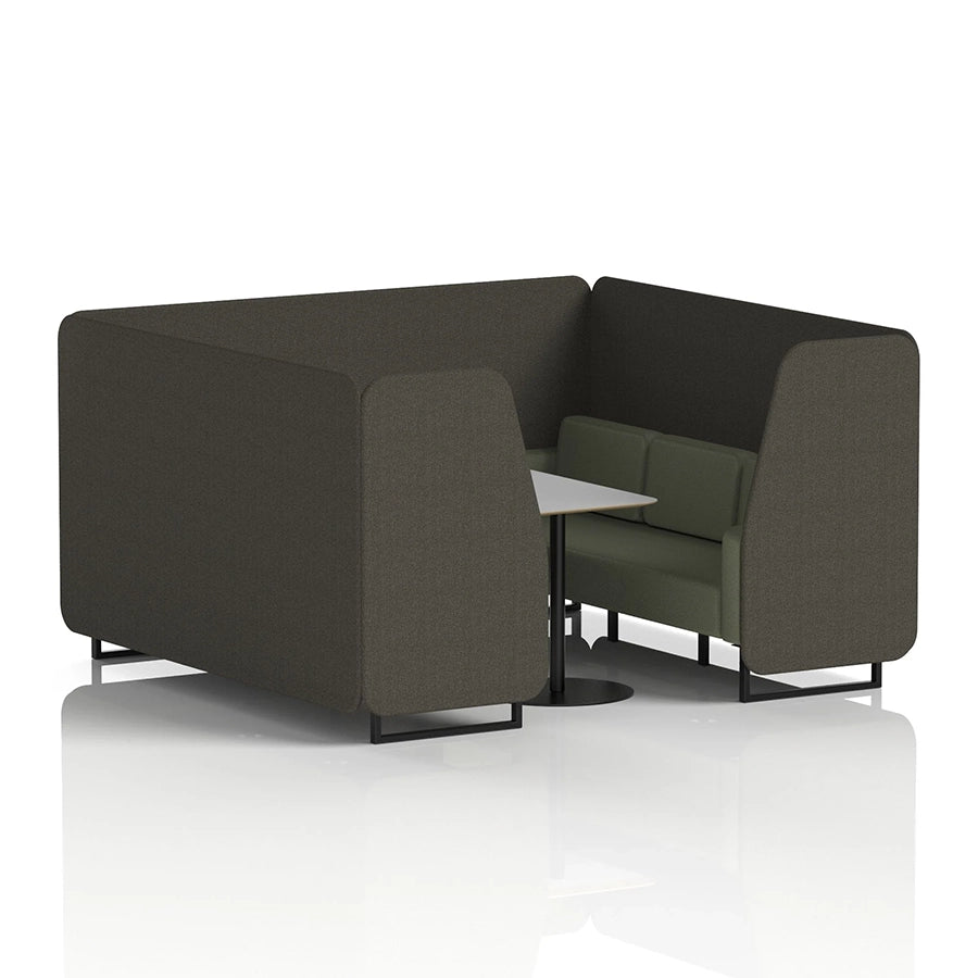 Brixworth Booth in Two Tone - 6 Seater with Grey Table