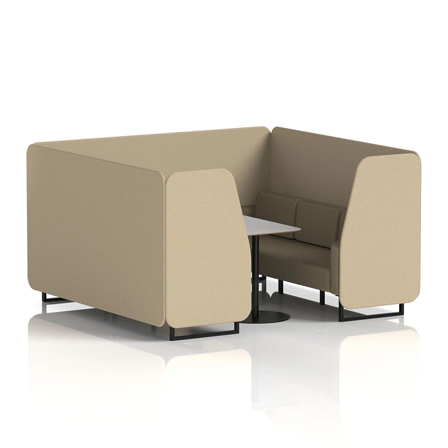 Brixworth Booth in Two Tone - 6 Seater with Grey Table