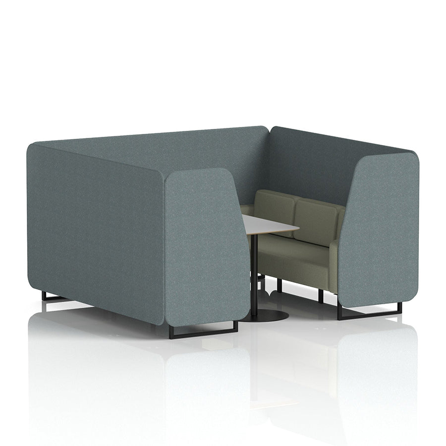 Brixworth Booth in Two Tone - 6 Seater with Grey Table