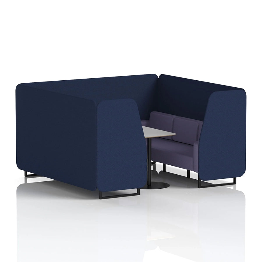 Brixworth Booth in Two Tone - 6 Seater with Grey Table