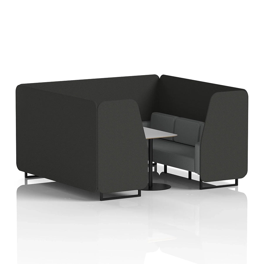 Brixworth Booth in Two Tone - 6 Seater with Grey Table