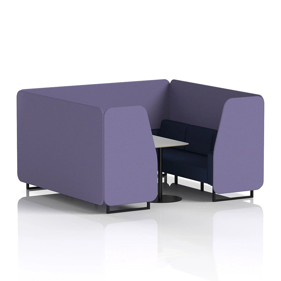 Brixworth Booth in Two Tone - 6 Seater with Grey Table