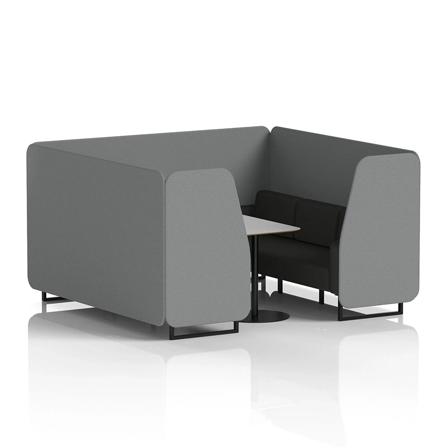 Brixworth Booth in Two Tone - 6 Seater with Grey Table
